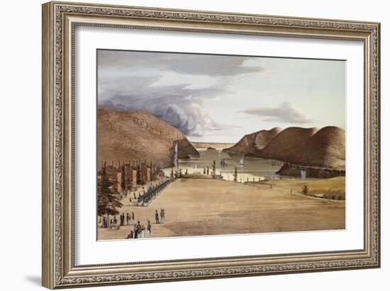 West Point with a View of the Hudson River, 1828-George Caitlin-Framed Giclee Print