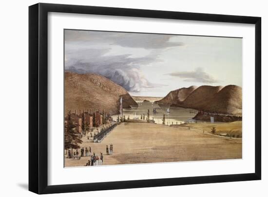 West Point with a View of the Hudson River, 1828-George Caitlin-Framed Giclee Print