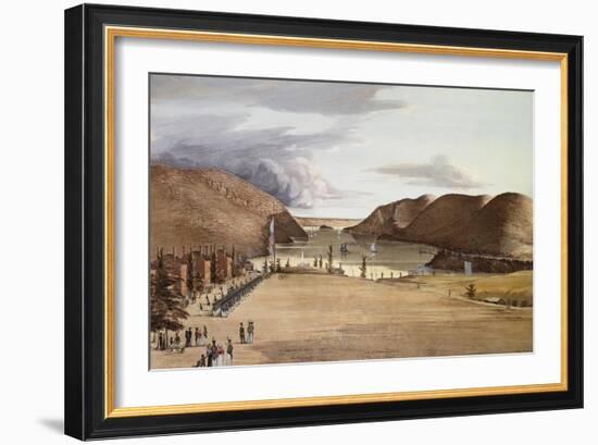 West Point with a View of the Hudson River, 1828-George Caitlin-Framed Giclee Print