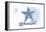 West Port, Washington - Starfish - Blue - Coastal Icon-Lantern Press-Framed Stretched Canvas