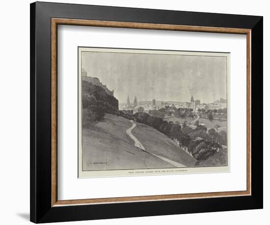 West Princes Street, from the Mound, Edinburgh-Charles Auguste Loye-Framed Giclee Print