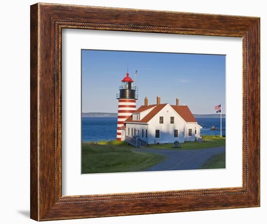 West Quoddy Head Light at Quoddy Head State Park in Lubec, Maine, Easternmost Point of Usa-Jerry & Marcy Monkman-Framed Photographic Print