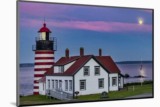 West Quoddy Head Lighthouse is the easternmost point in USA near Lubec, Maine, USA-Chuck Haney-Mounted Photographic Print