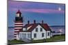 West Quoddy Head Lighthouse is the easternmost point in USA near Lubec, Maine, USA-Chuck Haney-Mounted Photographic Print