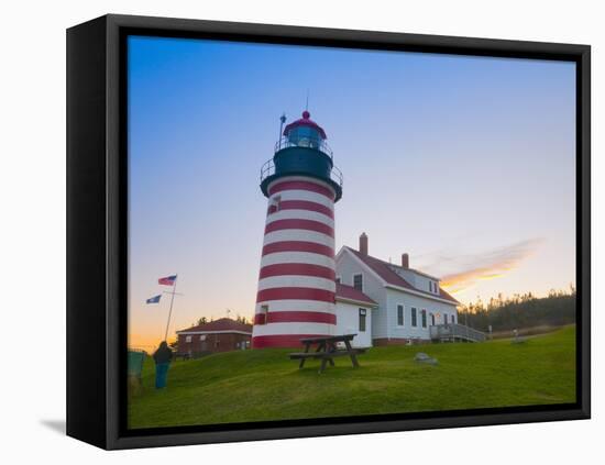 West Quoddy Lighthouse, Lubec, Maine, New England, United States of America, North America-Alan Copson-Framed Premier Image Canvas