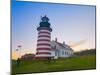 West Quoddy Lighthouse, Lubec, Maine, New England, United States of America, North America-Alan Copson-Mounted Photographic Print