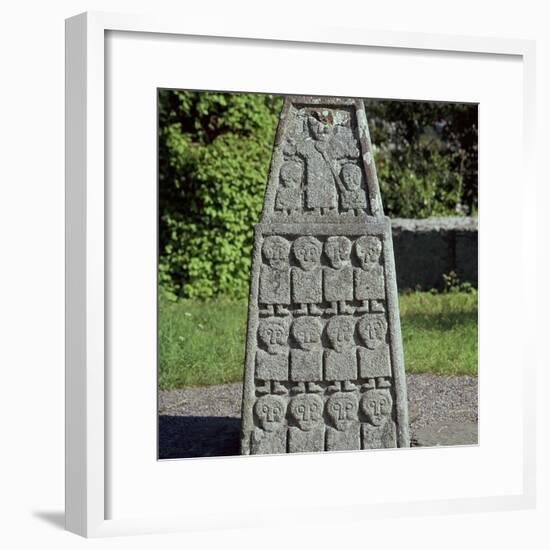 West side of the base of the Moone cross, 7th century. Artist: Unknown-Unknown-Framed Giclee Print
