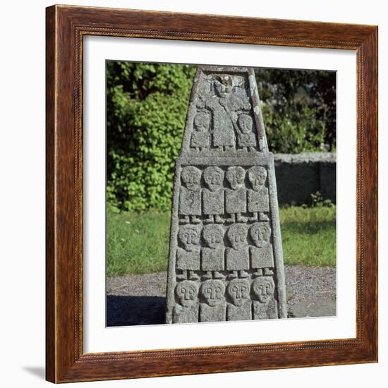 West side of the base of the Moone cross, 7th century. Artist: Unknown-Unknown-Framed Giclee Print