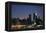 West-side Skyline at Night NYC-null-Framed Stretched Canvas