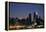 West-side Skyline at Night NYC-null-Framed Stretched Canvas