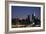 West-side Skyline at Night NYC-null-Framed Photo