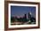 West-side Skyline at Night NYC-null-Framed Photo