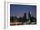 West-side Skyline at Night NYC-null-Framed Photo