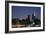 West-side Skyline at Night NYC-null-Framed Photo