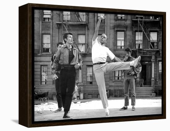 West Side Story, George Chakiris Gets Some Dancing Moves from Co-Director, Jerome Robbins, 1961-null-Framed Stretched Canvas