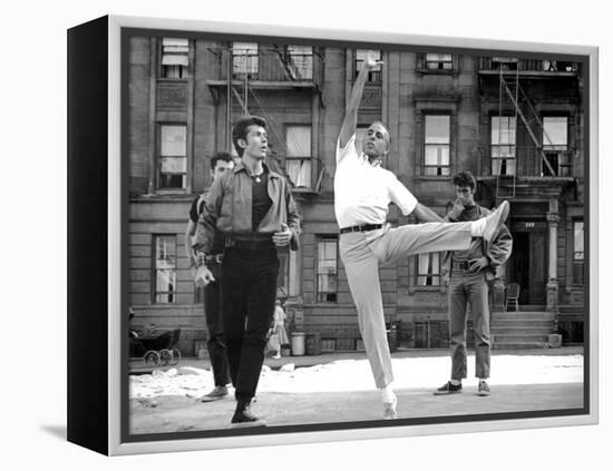 West Side Story, George Chakiris Gets Some Dancing Moves from Co-Director, Jerome Robbins, 1961-null-Framed Stretched Canvas