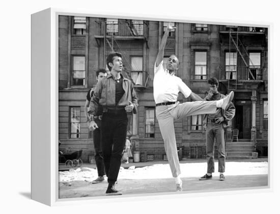 West Side Story, George Chakiris Gets Some Dancing Moves from Co-Director, Jerome Robbins, 1961-null-Framed Stretched Canvas