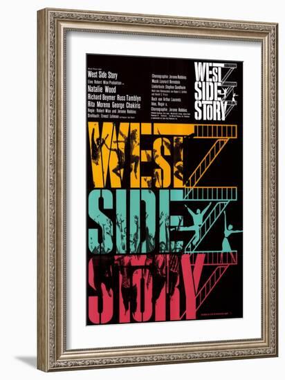 West Side Story, German Movie Poster, 1961-null-Framed Art Print