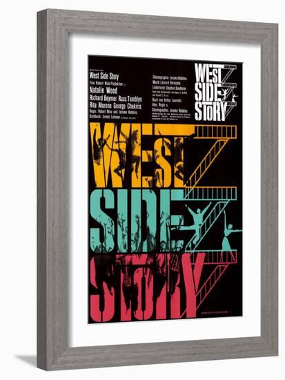 West Side Story, German Movie Poster, 1961-null-Framed Art Print