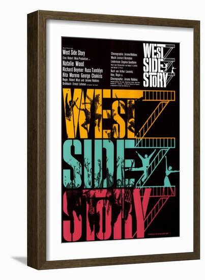 West Side Story, German Movie Poster, 1961-null-Framed Art Print