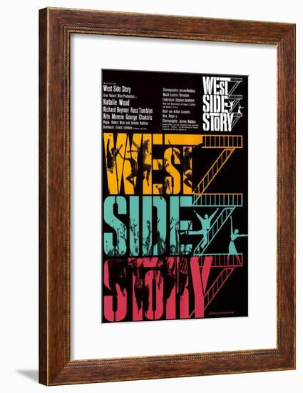 West Side Story, German Movie Poster, 1961-null-Framed Art Print