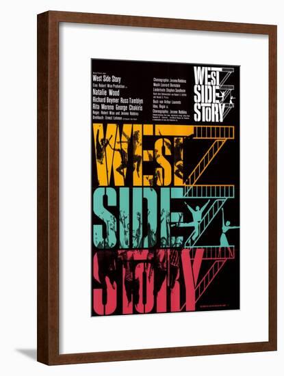 West Side Story, German Movie Poster, 1961-null-Framed Art Print