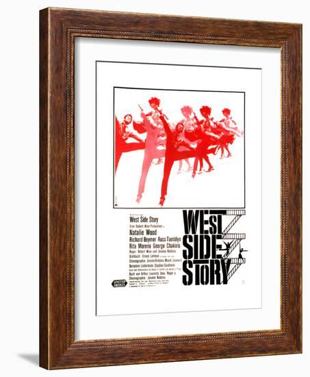 West Side Story, German Poster Art, 1961-null-Framed Giclee Print