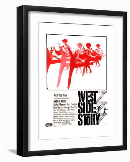 West Side Story, German Poster Art, 1961-null-Framed Giclee Print