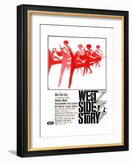 West Side Story, German Poster Art, 1961-null-Framed Giclee Print