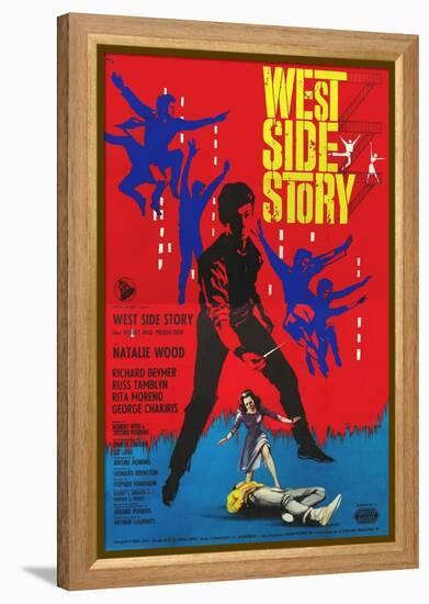 West Side Story, Italian Movie Poster, 1961-null-Framed Stretched Canvas