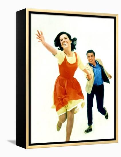 West Side Story. Natalie Wood and Richard Beymer, 1961-null-Framed Stretched Canvas