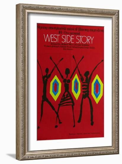 West Side Story, Polish Movie Poster, 1961-null-Framed Premium Giclee Print