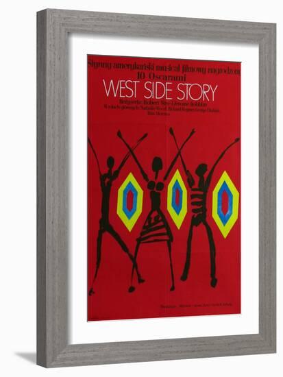 West Side Story, Polish Movie Poster, 1961-null-Framed Premium Giclee Print