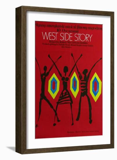 West Side Story, Polish Movie Poster, 1961-null-Framed Premium Giclee Print