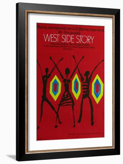 West Side Story, Polish Movie Poster, 1961-null-Framed Premium Giclee Print