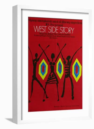 West Side Story, Polish Movie Poster, 1961-null-Framed Art Print