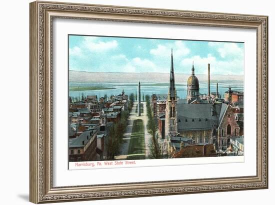 West State Street, Harrisburg-null-Framed Art Print