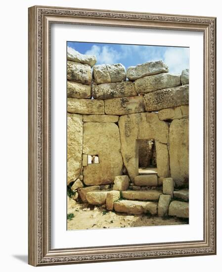 West Temple with Window Stone, Megalithic Temple Dating from Around 3000 Bc, Mnajdra, Malta-Sheila Terry-Framed Photographic Print