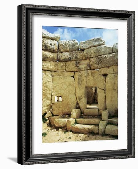 West Temple with Window Stone, Megalithic Temple Dating from Around 3000 Bc, Mnajdra, Malta-Sheila Terry-Framed Photographic Print