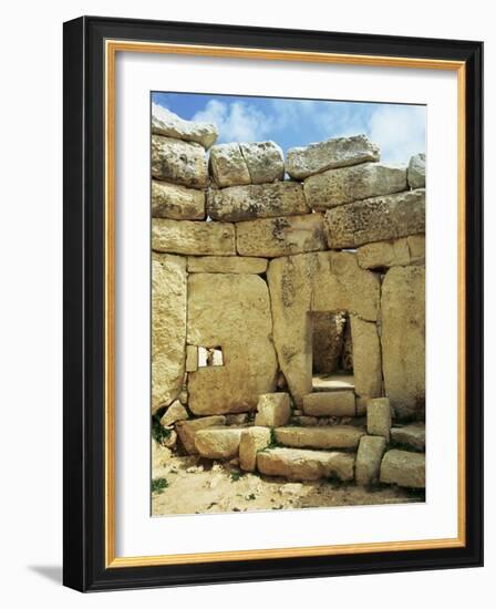 West Temple with Window Stone, Megalithic Temple Dating from Around 3000 Bc, Mnajdra, Malta-Sheila Terry-Framed Photographic Print