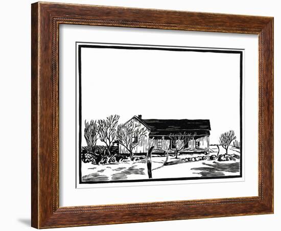 West Texas Farm House-Frank Redlinger-Framed Art Print