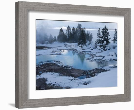 West Thumb Basin Winter Landscape, Yellowstone National Park, UNESCO World Heritage Site, Wyoming, -Kimberly Walker-Framed Photographic Print