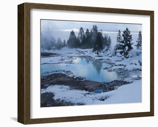 West Thumb Basin Winter Landscape, Yellowstone National Park, UNESCO World Heritage Site, Wyoming, -Kimberly Walker-Framed Photographic Print