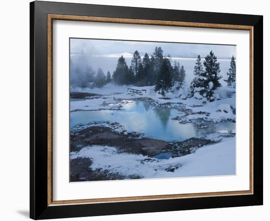 West Thumb Basin Winter Landscape, Yellowstone National Park, UNESCO World Heritage Site, Wyoming, -Kimberly Walker-Framed Photographic Print