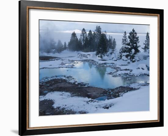 West Thumb Basin Winter Landscape, Yellowstone National Park, UNESCO World Heritage Site, Wyoming, -Kimberly Walker-Framed Photographic Print