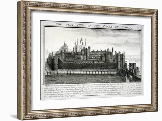 West View of the Tower of London, with a Description, 1737-Nathaniel Buck-Framed Giclee Print