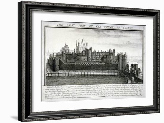 West View of the Tower of London, with a Description, 1737-Nathaniel Buck-Framed Giclee Print