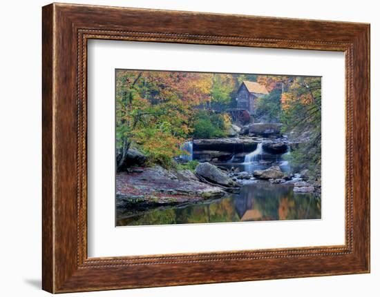 West Virginia, Babcock State Park. Glade Creek Grist Mill-Jaynes Gallery-Framed Photographic Print