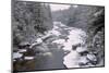 West Virginia, Blackwater Falls SP. Stream in Winter Landscape-Jay O'brien-Mounted Photographic Print