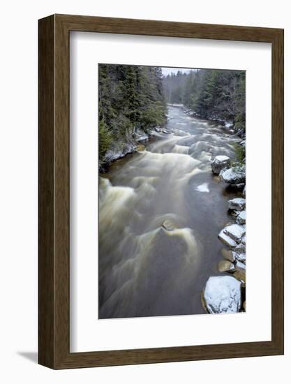 West Virginia, Blackwater Falls State Park. Blackwater River Rapids in Winter-Jaynes Gallery-Framed Photographic Print